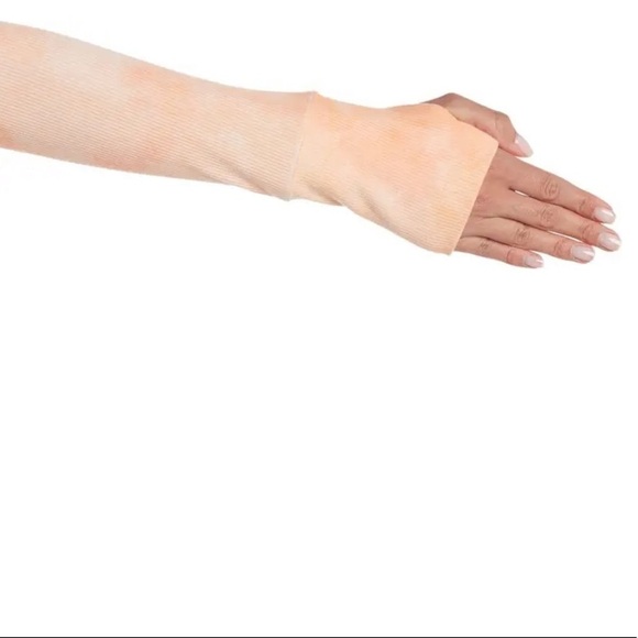 NWT ARX LAB Orange Tie Dye Ribbed Knit Crop Top sz XL - Picture 3 of 4